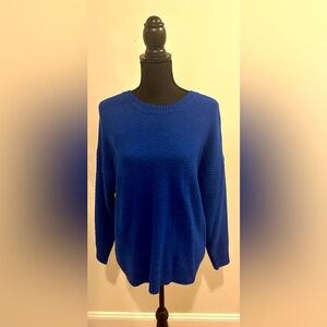 ZENANA Royal Blue Crew Neck Sweater - Size Medium
